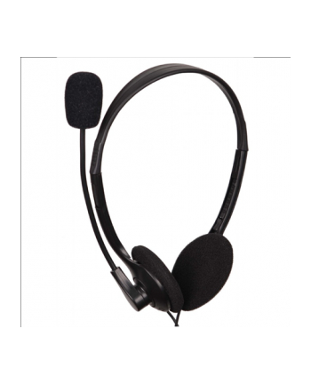 Gembird słuchawki stereofoniczne z mikrofonem i regulacją głośności, czarne