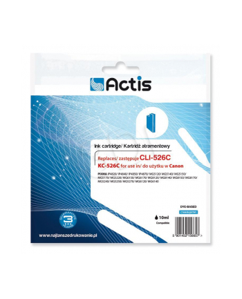 ACTIS ACS tusz do Canon CLI-526C (WITH CHIP) KC-526C