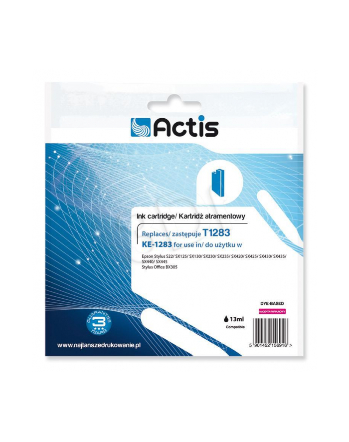 ACTIS ACS tusz Eps T1283 Mgnta S22/SX125/SX425   KE-1283 główny