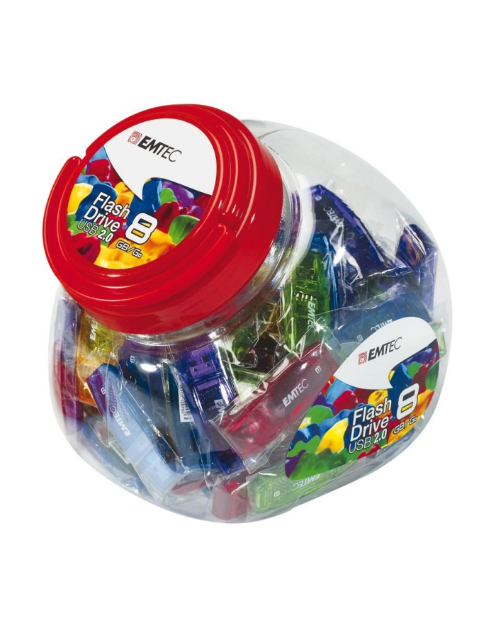 Emtec pamięć 8GB C410 Candy USB 2.0 (18MB/5MB/s) 80  sztuk w słoiku!!! główny