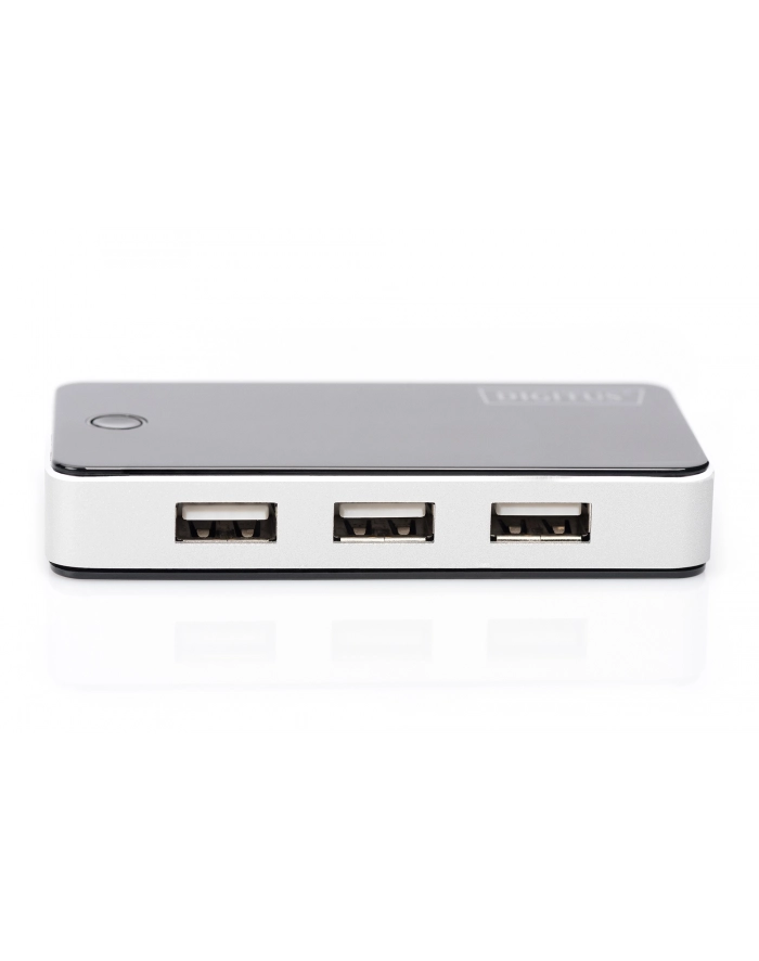 Hub USB 2.0 7-portowy, aktywny, czarny, DIGITUS główny