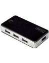 Hub USB 2.0 7-portowy, aktywny, czarny, DIGITUS - nr 58