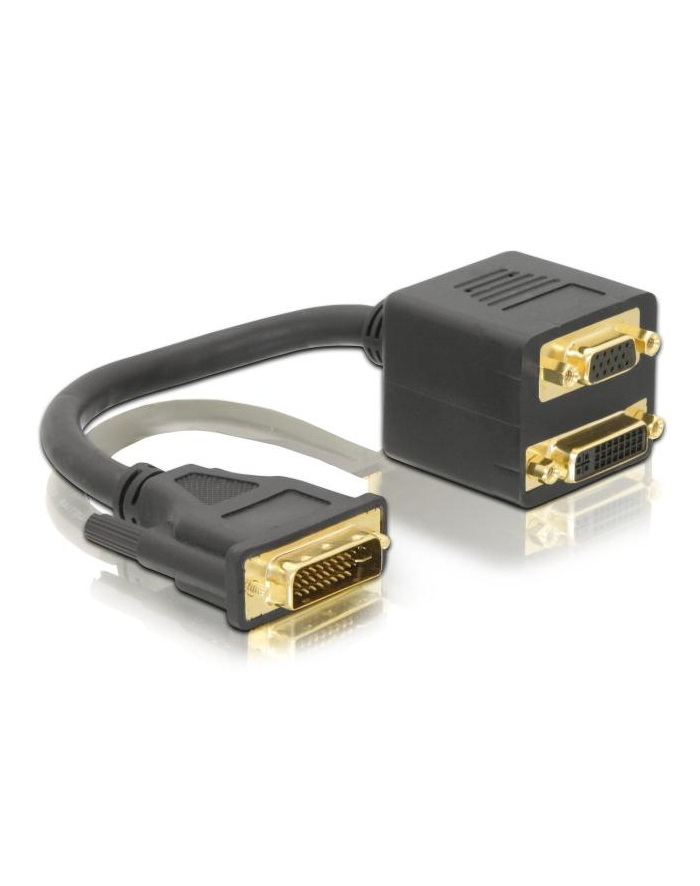 ADAPTER DVI-I (M)(24+5)->DVI-I(F)(24+1)+VGA(15F) DELOCK główny