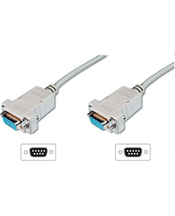 Kabel DSUB9 Ż/Ż Null-Modem (przeplot) 1,8m beżowy ASSMANN