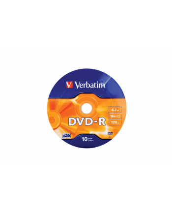 Dysk DVD-R VERBATIM 4,7 GB 16x AZO 10 szt