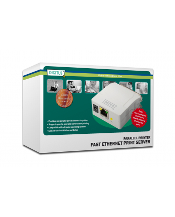 Serwer wydruku Fast Ethernet DIGITUS, 1x port równoległy