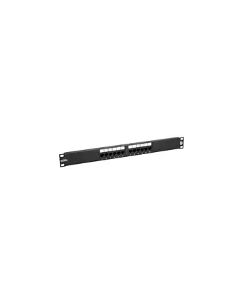 Solarix Panel krosowy 12 x RJ45 5e UTP 150 MHz 1U, Czarny
