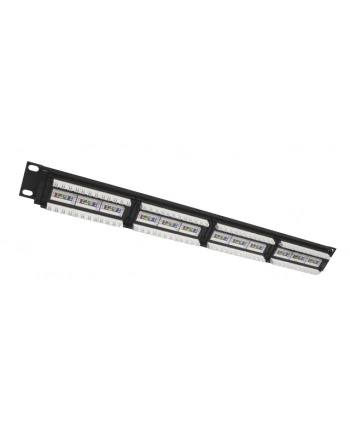 Solarix Panel krosowy 24 x RJ45 CAT6 UTP 1U, Czarny (350 MHz)