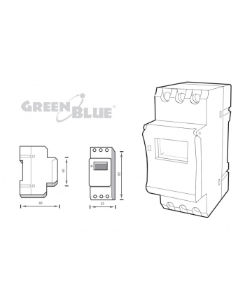 Timer na szynę DIN GB104 GreenBlue 16 programów nr 2
