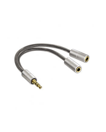 KABEL ADAPTER ALU-LINE 3,5 JACK WTYK -2X 3,5MM JACK GNIAZDO