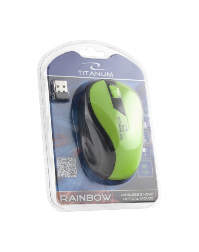 TITANUM MYSZ BEZPRZEWODOWA OPTYCZNA TM114G RAINBOW ZIELONA główny