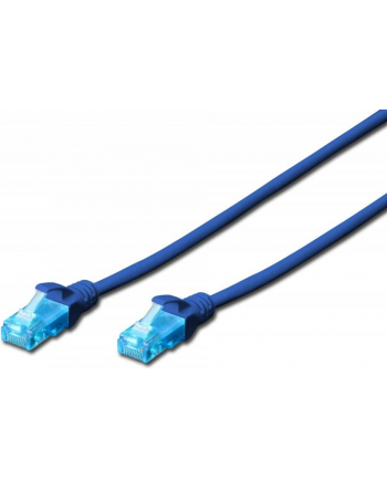 Patch cord U/UTP kat.5e PVC 5m niebieski