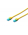 Patch cord U/UTP kat.5e PVC 5m żółty - nr 10