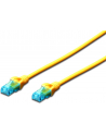 Patch cord U/UTP kat.5e PVC 5m żółty - nr 14
