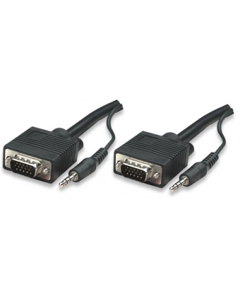 Manhattan Kabel monitorowy SVGA HD15 M/HD15 M 10m z audio nr 1