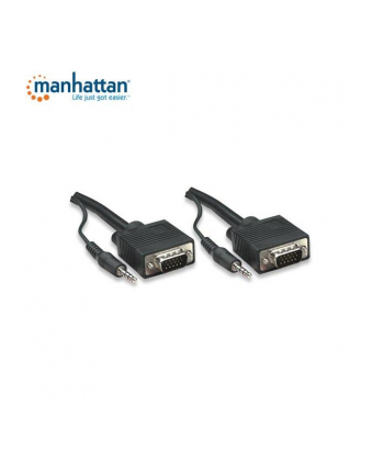 Manhattan Kabel monitorowy SVGA HD15 M/HD15 M 10m z audio