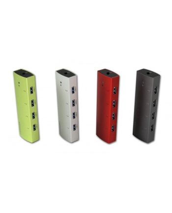 Hub USB LC-POWER 4-PORT USB 3.0 LC-HUB-EX4S-ALU Biały nr 2