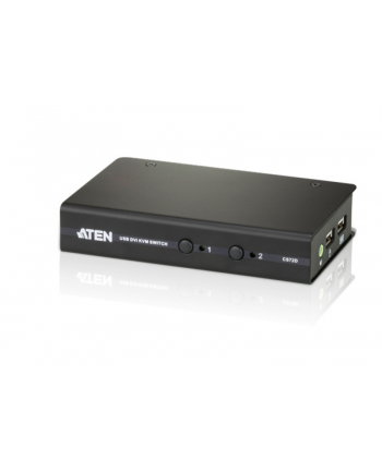 ATEN CS72D 2-Port USB DVI KVM Switch, 1x 1.2m 44-pin KVM Cable Set, Non-powered