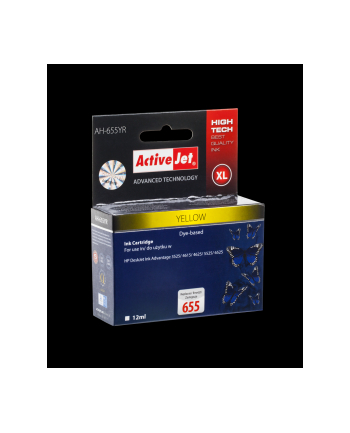 ActiveJet AH-655YR tusz yellow do drukarki HP (zamiennik HP 655 CZ112AE) nr 1