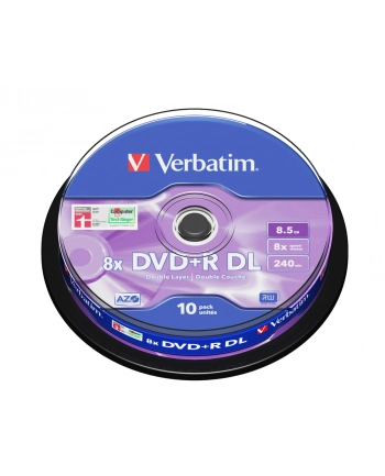DVD+R DL Verbatim [ cake box 10 | 8.5GB | 8x | matte silver ] nr 1