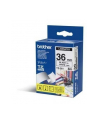 BROTHER TAŚMA LAMINOWANA 36MM/8M CZARNY NA BIAŁYM - nr 38