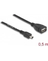 KABEL USB MINI 2.0 AM->USB AF 50CM DELOCK - nr 14
