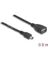 KABEL USB MINI 2.0 AM->USB AF 50CM DELOCK - nr 16