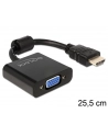 ADAPTER HDMI-A(M)->VGA (F) NA KABLU 25 CM BLACK DELOCK - nr 13