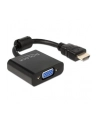 ADAPTER HDMI-A(M)->VGA (F) NA KABLU 25 CM BLACK DELOCK - nr 15