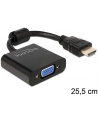 ADAPTER HDMI-A(M)->VGA (F) NA KABLU 25 CM BLACK DELOCK - nr 16