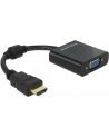 ADAPTER HDMI-A(M)->VGA (F) NA KABLU 25 CM BLACK DELOCK - nr 24