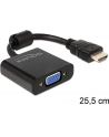 ADAPTER HDMI-A(M)->VGA (F) NA KABLU 25 CM BLACK DELOCK - nr 28