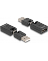 ADAPTER USB AM->USB AF KĄTOWY 360/180 DELOCK - nr 19