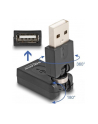 ADAPTER USB AM->USB AF KĄTOWY 360/180 DELOCK - nr 20