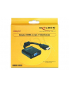 ADAPTER HDMI-A(M)->VGA (F) NA KABLU 25 CM BLACK DELOCK - nr 6