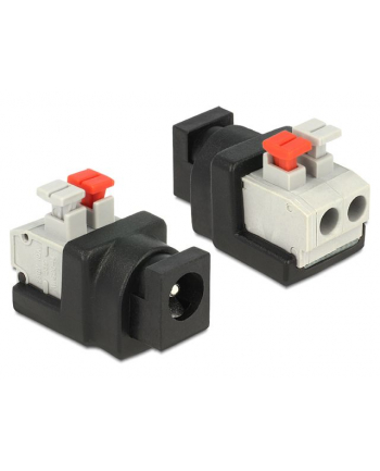 ADAPTER TERMINAL BLOCK (2PIN)(PUSH BUTTON)->DC 5.5 X 2.1MM(F) DELOCK