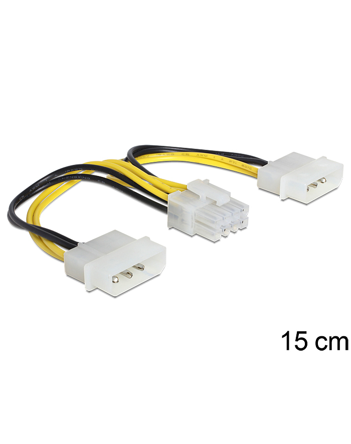 KABEL ZASILAJĄCY WEW EPS 8PIN-> 2X MOLEX DELOCK główny