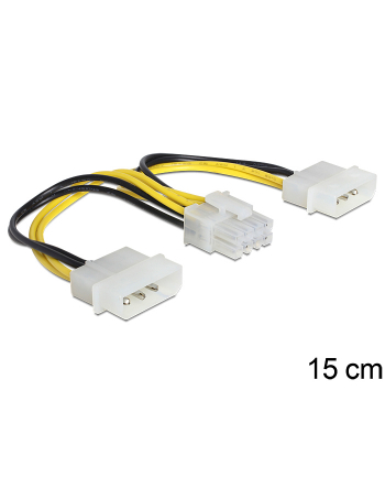 KABEL ZASILAJĄCY WEW EPS 8PIN-> 2X MOLEX DELOCK