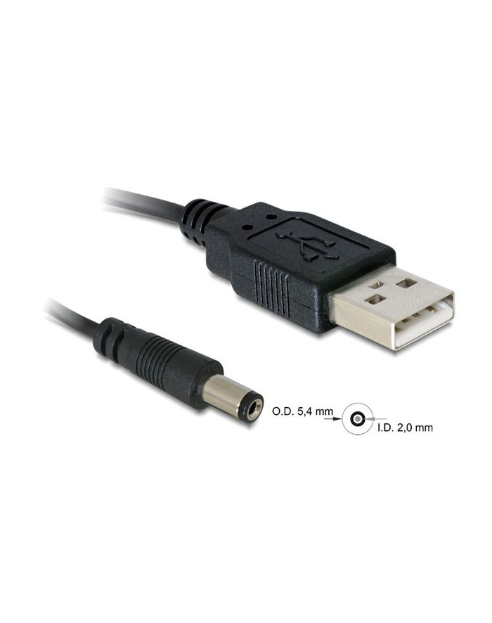 ''KABEL USB ZASILAJĄCY 5.4MM DO HUBA USB 1M DELOCK'' główny
