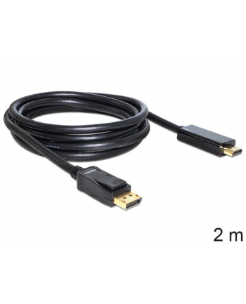 KABEL DISPLAYPORT M->HDMI M 2M GOLD DELOCK