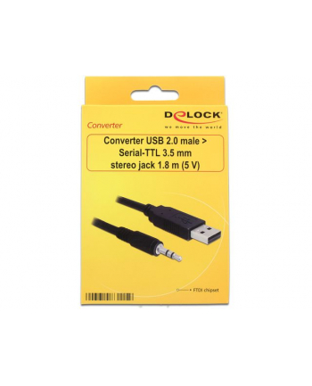 ''KABEL USB 2.0(AM)->SERIAL TTL 3,5MM JACK 5V 1,8M DELOCK''