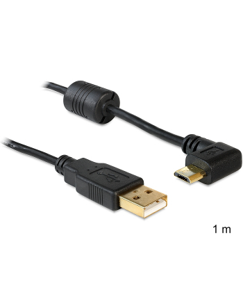 ''KABEL USB MICRO AM-MBM5P 2.0 KĄTOWY LEWY/PRAWY 90'''' 1M DELOCK''