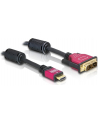 KABEL HDMI(M)->DVI-D(M)(18+1) 2M SINGLE LINK POZŁACANE STYKI DELOCK - nr 10