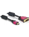 KABEL HDMI(M)->DVI-D(M)(18+1) 2M SINGLE LINK POZŁACANE STYKI DELOCK - nr 12