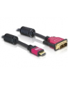 KABEL HDMI(M)->DVI-D(M)(18+1) 2M SINGLE LINK POZŁACANE STYKI DELOCK - nr 1