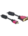 KABEL HDMI(M)->DVI-D(M)(18+1) 2M SINGLE LINK POZŁACANE STYKI DELOCK - nr 9