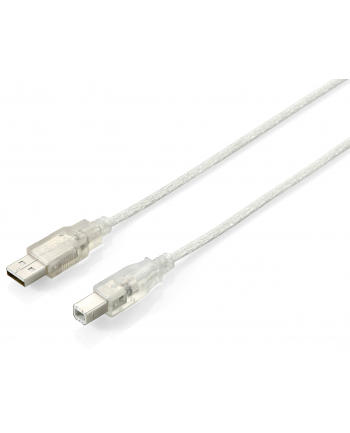 ''KABEL USB AM-BM 2.0 1.8M TRANSPARENT EQUIP''