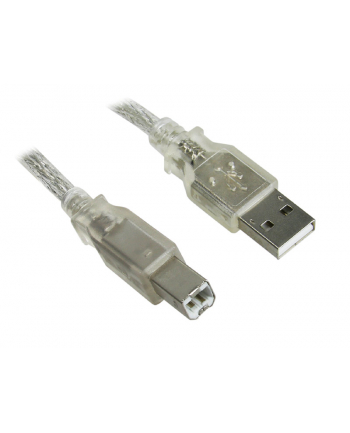 KABEL USB AM-BM 2.0 + FERRYT 2M PRZEZROCZYSTY