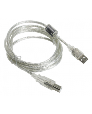 KABEL USB AM-BM 2.0 + FERRYT 2M PRZEZROCZYSTY