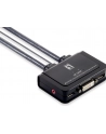 PRZEŁĄCZNIK KVM 2/1 DVI AUTO COMPACT+ KABLE LEVELONE (KVM-0260) - nr 33
